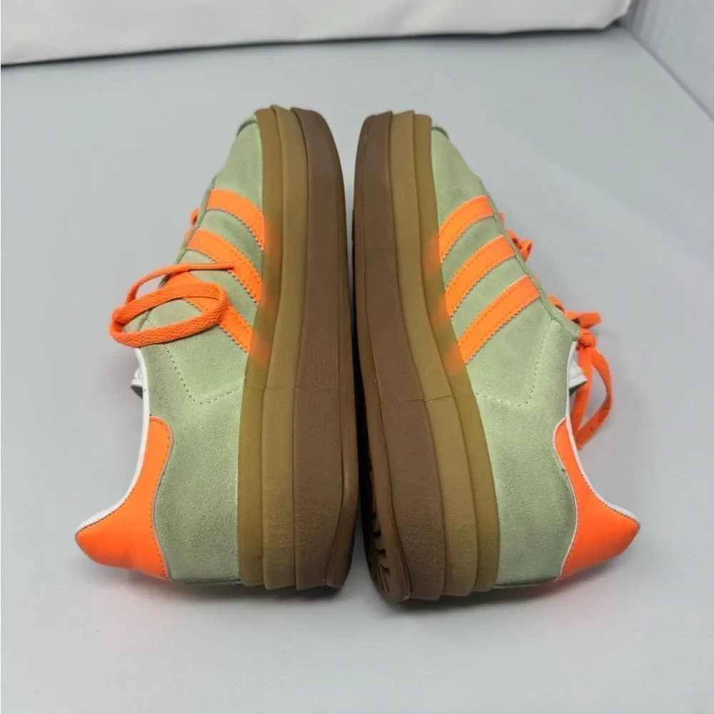 Adidas Originals GAZELLE BOLD IH7495 Sneakers Green Orange Women’s 7.5